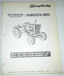 Simplicity Sovereign 3112H 499/500 Riding Tractor Owners/parts Manual Original!. Fixed Price $52.49.