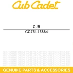 Cub Cadet 751-15884 Fuel Cap Assembly Pro Hw 336 348 354 Mowers 675-WUB Engine. Fixed Price $29.29.