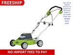 Greenworks 18" Corded Electric Amp Push Lawn Mower 25012. Fixed Price $139.99.
