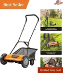 LMRM1801 Push Reel Lawn Mower 18-INCH 5-BLADE. Fixed Price $186.98.