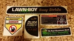Reproduction Lawn-boy Easystride 10550 Gold Duraforce 6.5HP Mower 5PC Decal Set.. Fixed Price $35.99.