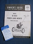 Vintage 1950S Wards 18 Inch Power Lawn Mower Owner's Guide Model 25FN 8128A. Fixed Price $5.00.