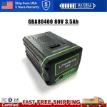 GBA80400 3.5AH For Greenworks Pro 80VOLT Lithium Ion Battery GBA80200 Us. Fixed Price $59.99.