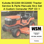 Kubota BX2200D Tractor Parts & Service Manuals Set, Pdf Computer Cd !. Fixed Price $12.97.