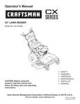 Owner Manual Parts Sears Craftsman Cx Series 33 Lawn Mower -model 247.374880. Fixed Price $18.95.