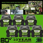 1 - 6PACK For Greenworks 80V Pro 5.0AH Lithium Battery GBA80200 GBA80400. Fixed Price $301.98.