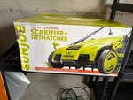 Sun Joe 15" Electric Dethatcher Scarifier With 13.2 Gallon Bag, Amp, AJ805E. Fixed Price $90.00.