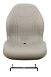 John Deere Gray Vinyl Mower Seat W/bracket Fits 240 245 335D SST16 Etc. Fixed Price $164.99.