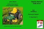John Deere Z355E Ztrak Mower Technical Repair & Operator's Manual Usb. Fixed Price $24.99.
