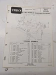 Toro Parts Catalog List Book Manual Guardian Mower 21172 Key Lectric 1972. Fixed Price $17.49.