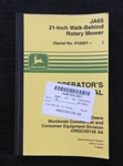 John Deere JA65 21" Rotary Walk Behind Push Mower Operators Manual Nice. Fixed Price $18.59.