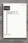 Toro Groundsmaster 345 Traction Unit Operator Manual Comb Bound Book. Fixed Price $12.75.