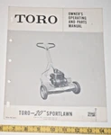 Vintage Toro - 20" Sportlawn Owner Operating & Parts Manual 1957 Edition. Fixed Price $10.00.