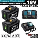 18V For Makita 8.0AH 12.0AH Lithium Battery BL1860 BL1830 BL1850 /dual Charger. Fixed Price $84.99.