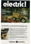 Vtg General Electric Garden Tractor Print Ad 1971 Rechargeable Trak 70S. Fixed Price $10.66.