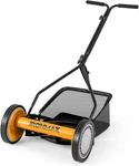Manual Lawn Mower, 14 Inch 5-BLADE Walk-behind Cordless Grass Cutter With 7 Gall. Fixed Price $183.07.