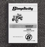 Tractors Operator Inst & Parts Manual Fits Simplicity Baron 3414S Riding TP-1373. Fixed Price $19.37.