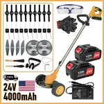 Electric Cordless Grass String Trimmer Lawn Edger Weed Wacker Cutter + 2 Battery. Fixed Price $45.49.