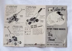 Vintage 1950S Lazy Boy Push Mower Farm Equipment Advertising Literature Brochure. Fixed Price $24.99.