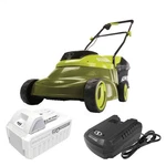 Sun Joe Cordless, Brushless Lawn Mower Kit, Rear Grass Bag, Green (open Box). Fixed Price $181.38.