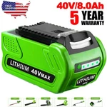 8.0AH For Greenworks G-max Lithium Battery 29472 29462 29252 20202 Volt. Fixed Price $34.49.