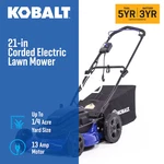 Kobalt 13 -amp 21-IN Corded Lawn Mower Model #km 211-06. Fixed Price $159.79.