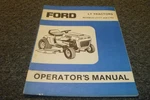 Ford Lawn Tractors LT111 LT81 Owner Operator Manual User Guide Xz. Fixed Price $104.49.