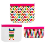 Jellybean Vik Ziggy Multicolor 12 X 11.5 Peva Food Storage Bags Set Of 3. Fixed Price $23.32.