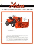 1976 Ariens Garden Tractor Brochure Sno-thro Hydrostatic Drive S-14H S-16H S-12H. Fixed Price $15.99.