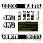 Fits Kubota B8200 Kit Tractor Decals - 7 Year Outdoor 3M Vinyl!. Fixed Price $64.95.