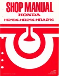 1986 Honda Pxa Sxa Walk-behind HR194-HR214-HRA214 Service Manual Ocr 600DPI. Fixed Price $22.83.