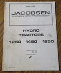 Jacobsen 1250 1450 1650 Hydro Tractors Parts List Catalog Manual S/n 1601 & Up.. Fixed Price $6.00.