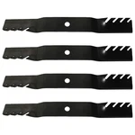 Qty 4: Toothed Mulching Lawn Mower Blades Fits John Deere Replaces M170639. Fixed Price $44.99.