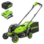 Greenworks 24V 13" Cordless Lawn Mower (brushless) W/ 4AH Battery And 2A Charger. Fixed Price $259.99.