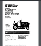 Sears Craftsman Tractor 917.271022 Owner's Manual 61 Pages Comb Bound. Fixed Price $19.95.