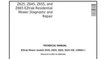 John Deere Z625 Z645 Z655 Z665 Mower TM113119 Repair And Technical Manual Pdf. Fixed Price $23.99.