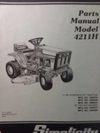 Simplicity Hydro 4211H Lawn Tractor & Mower Parts Manual 1690759 1690912 1690846. Fixed Price $59.95.
