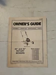 Vintage Mtd 20" & 22" Rotary Push Mowers Owner's Guide. Fixed Price $8.46.
