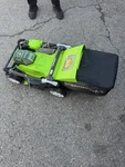 Greenworks 48V 17 Inch Lawn Mower Without Battery And Charger. Fixed Price $285.00.