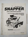 Snapper Parts Manual Zero Turning Radius Mower Z1805KV Z2205KV. Fixed Price $19.85.