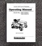 Operator Maint Manual Montgomery Ward 12HP 38" Lawn Mower TMO-33905A 33927A. Fixed Price $19.37.