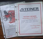 Steiner Rotary Mower Oper. Man.& Parts List Spec Sheet Ad. MD448, MD460, MD472. Fixed Price $29.00.