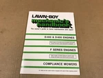 Vintage 1983 Lawn-boy Mechanic's Handbook- D-400/D-600 Engines, F-series. Fixed Price $23.96.