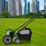 20" Manual Lawn Mower Hand Push Reel Walk-behind Grass Catcher Adjustable Height. Fixed Price $123.00.