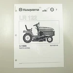 Oem Husqvarna LR122 Riding Mower Lawn Tractor Illustrated Parts List Ipl, 1999. Fixed Price $5.00.