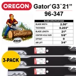 61" Cut Oem Replacement Mulching Mower Blades For Lastec, Oregon 96-34 7(3). Fixed Price $70.92.