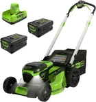 Greenworks MO60L424 60V 21" Self-propelled Cordless Mower 2X4.0AH Kit. Fixed Price $498.99.