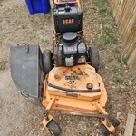 Scag Walk-behind Lawn Mower 14 Hp Gas Side Discharge Steel Rotary Blade 32". Fixed Price $1500.00.
