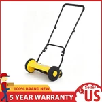 Hand Push Lawn Mower, 14" 5-BLADE Manual Reel With Adjustable Height. Fixed Price $56.99.