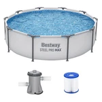 Bestway Steel Pro Max 10'X30" Above Ground Outdoor Swimming Pool With Pump. Fixed Price $119.99.
